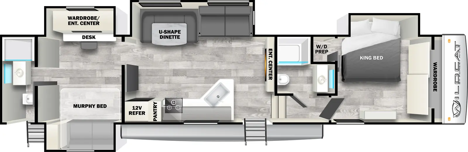 Wildcat Fifth Wheels 41DS Floorplan